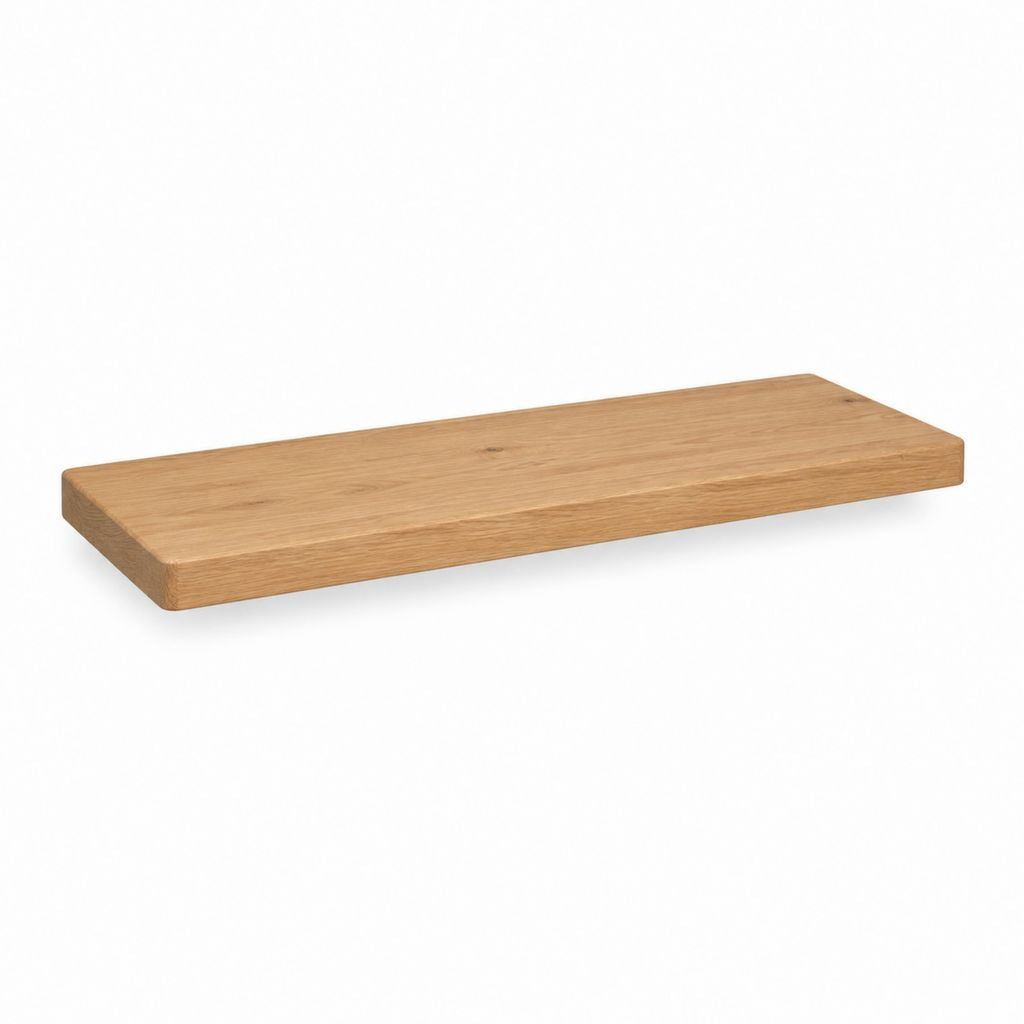 Étagère murale flottante en chêne massif naturel rectangulaire 80 x 20 x 4 cm